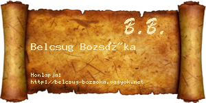 Belcsug Bozsóka névjegykártya
